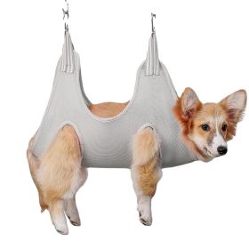 Pet Dog Grooming Hammock Harness For Cat Dog Hammock Restraint Bag Grey (size: s)